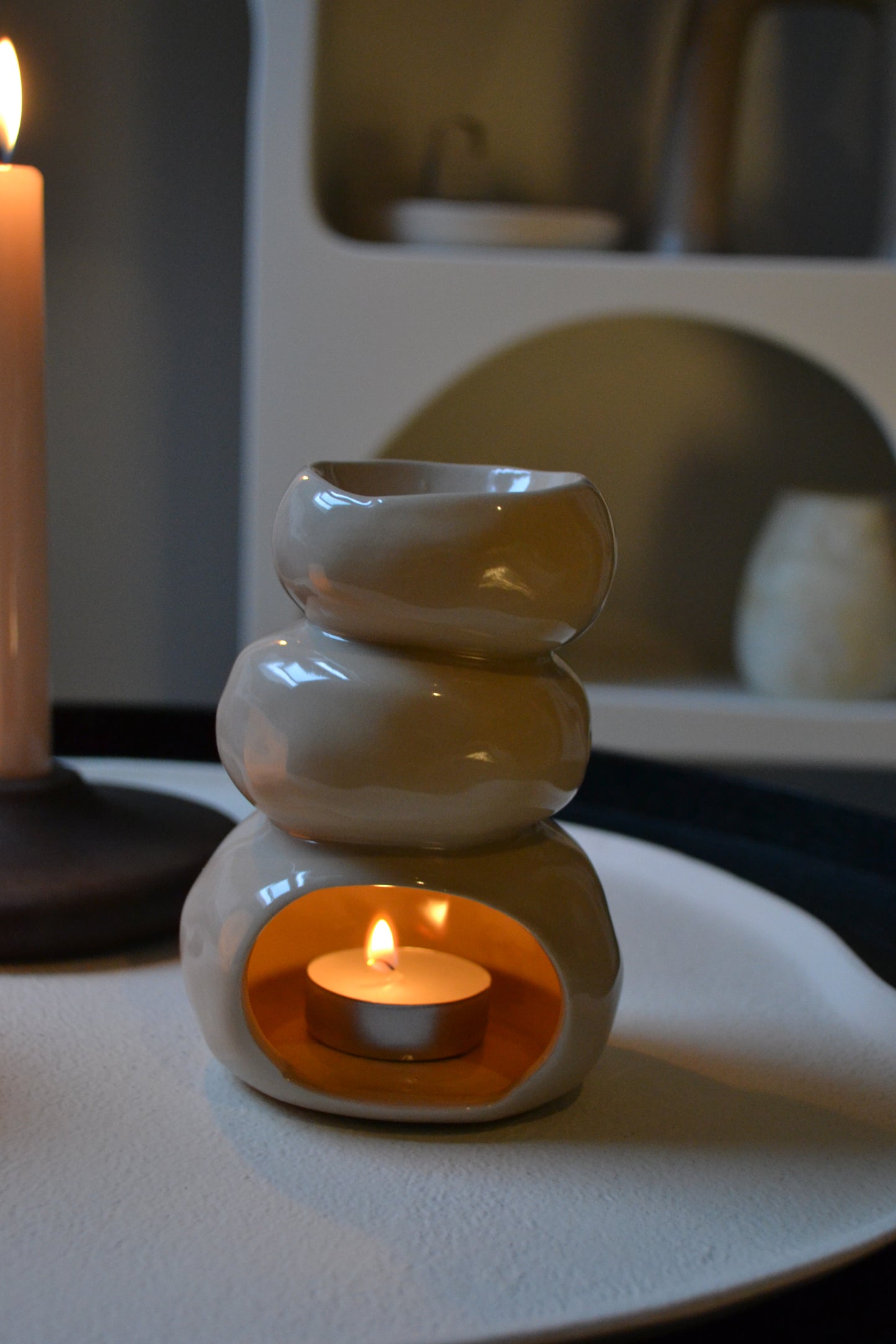 Organische Geurbrander beige