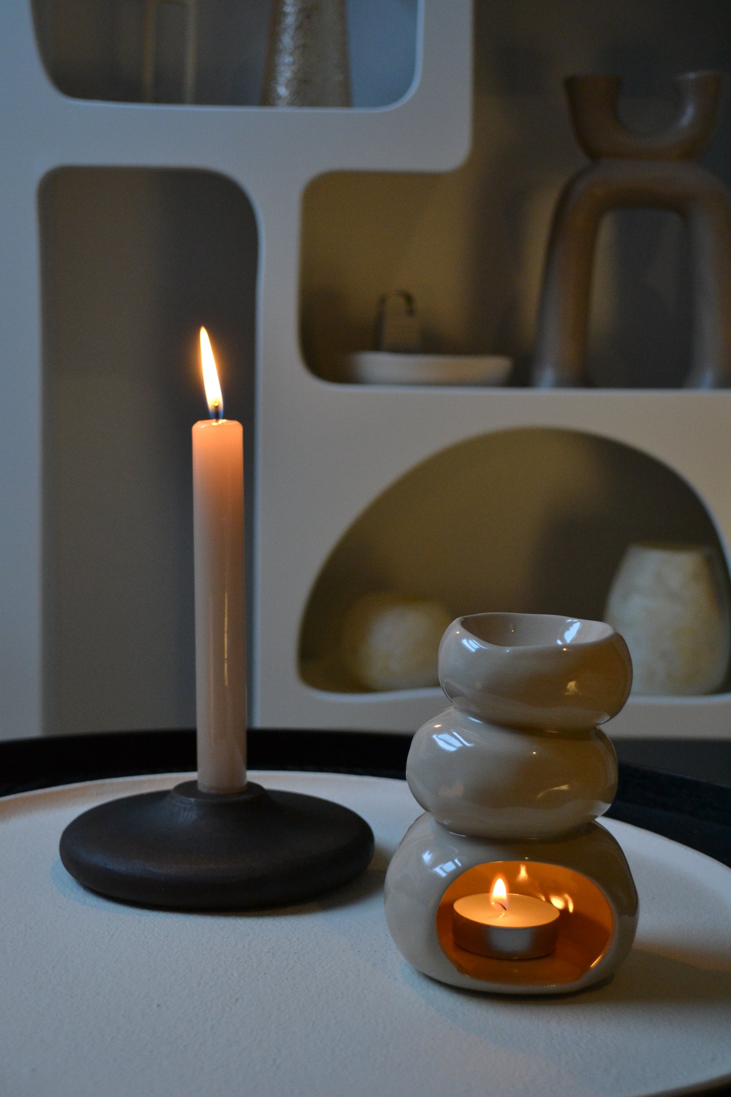 Organische Geurbrander beige