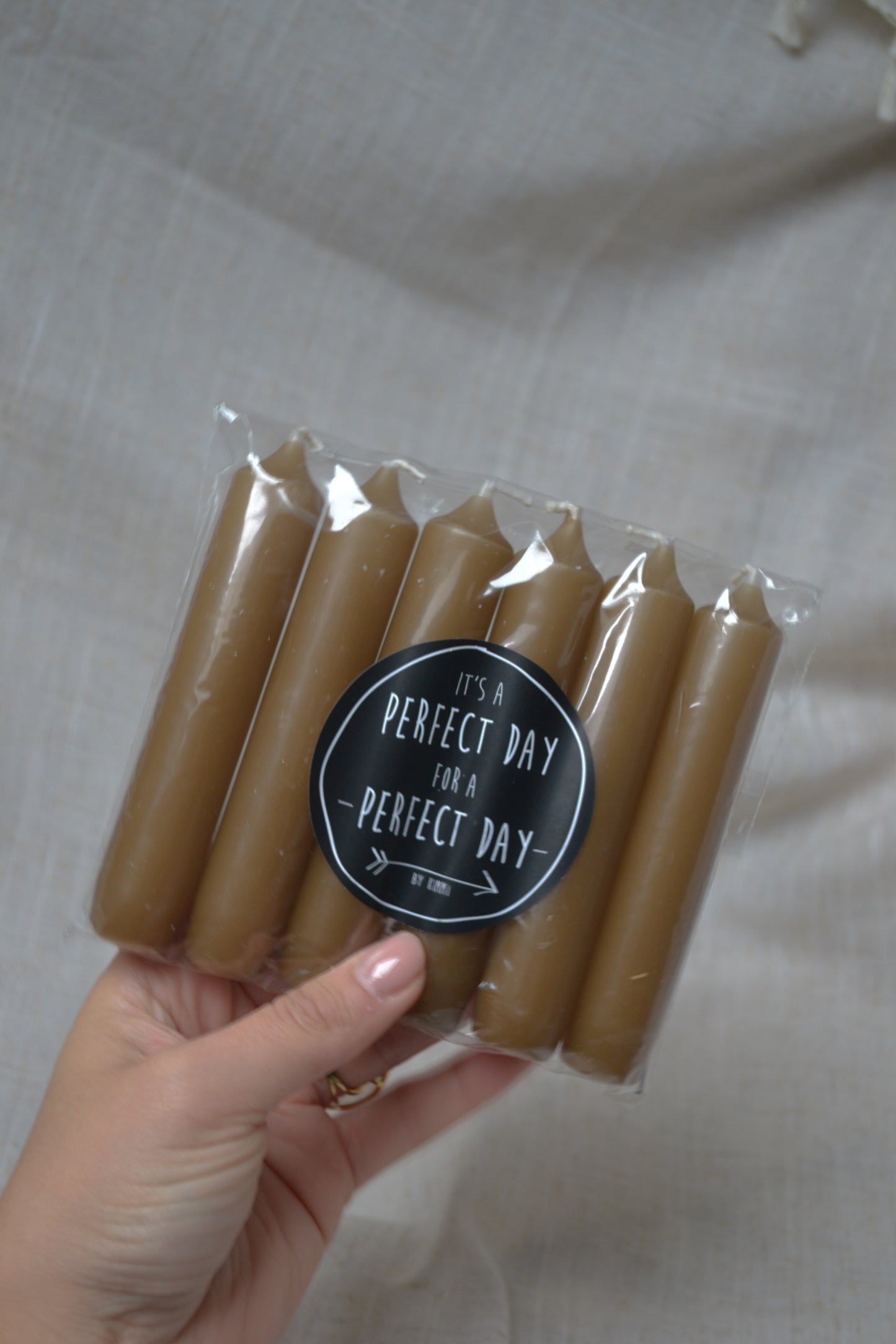 Dinerkaarsjes Camel - set van 6