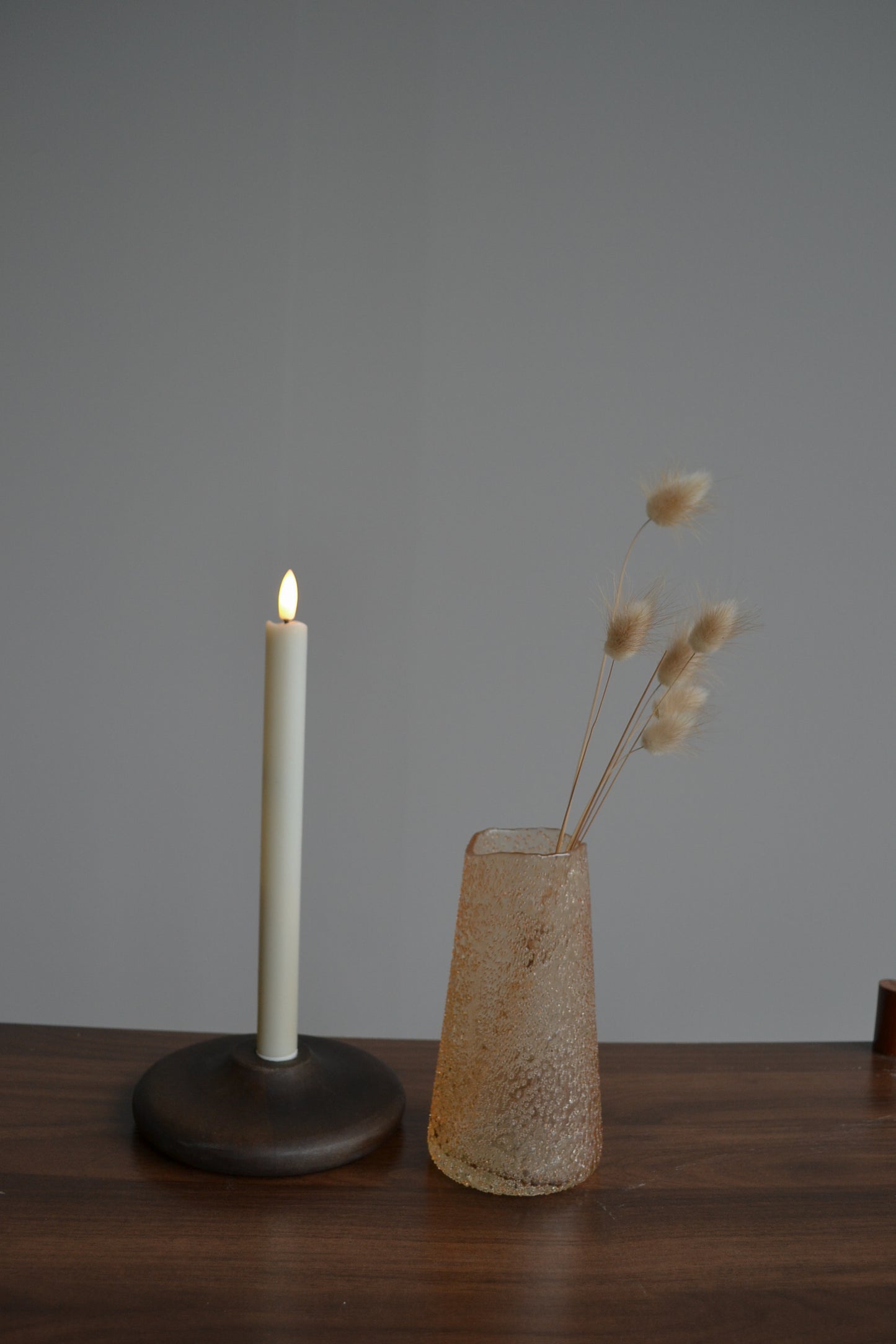 Japandi kandelaar - Walnoot hout