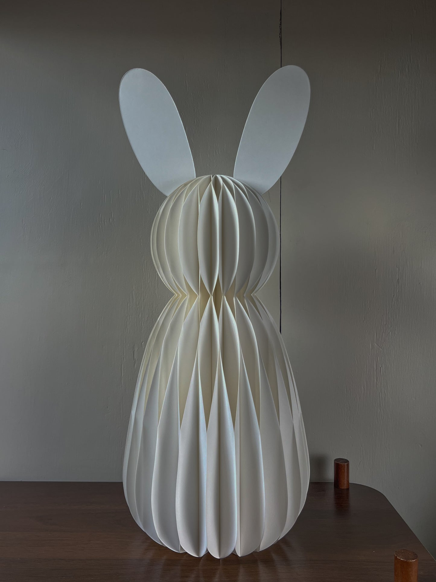 Papieren paashaas beige | 60 cm