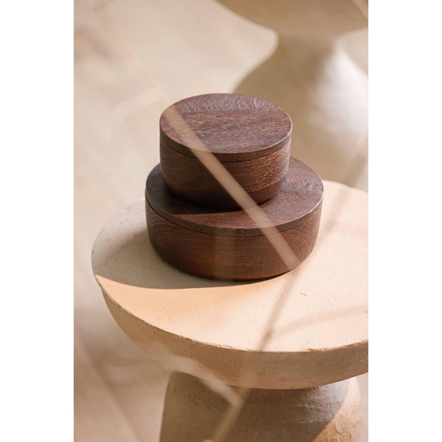 Deco box walnoot hout - Light & Living