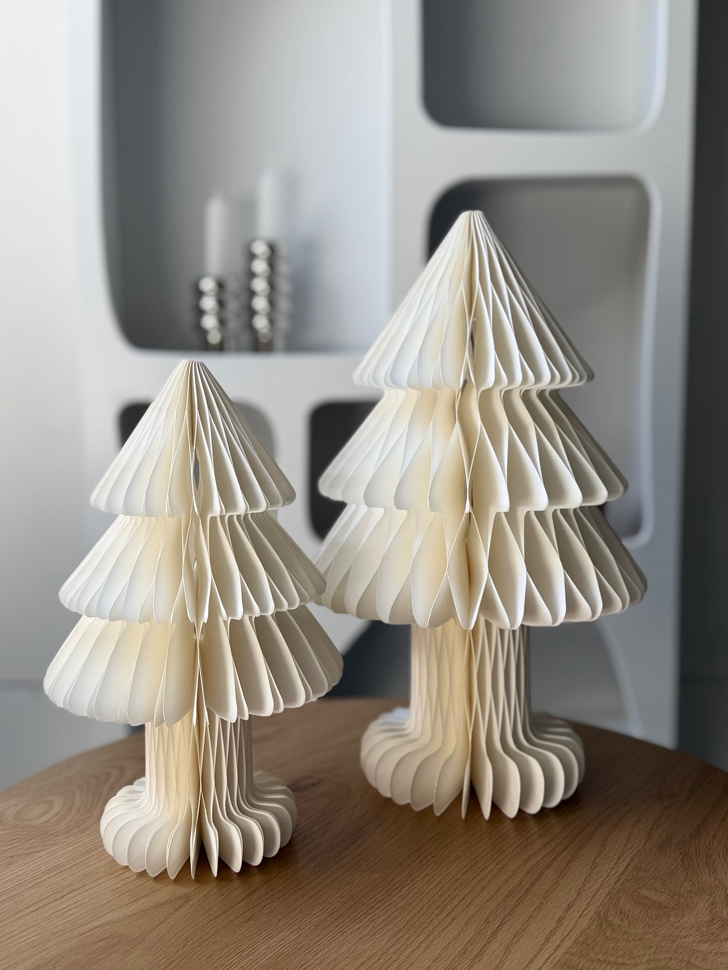 Papieren kerstboom - wit