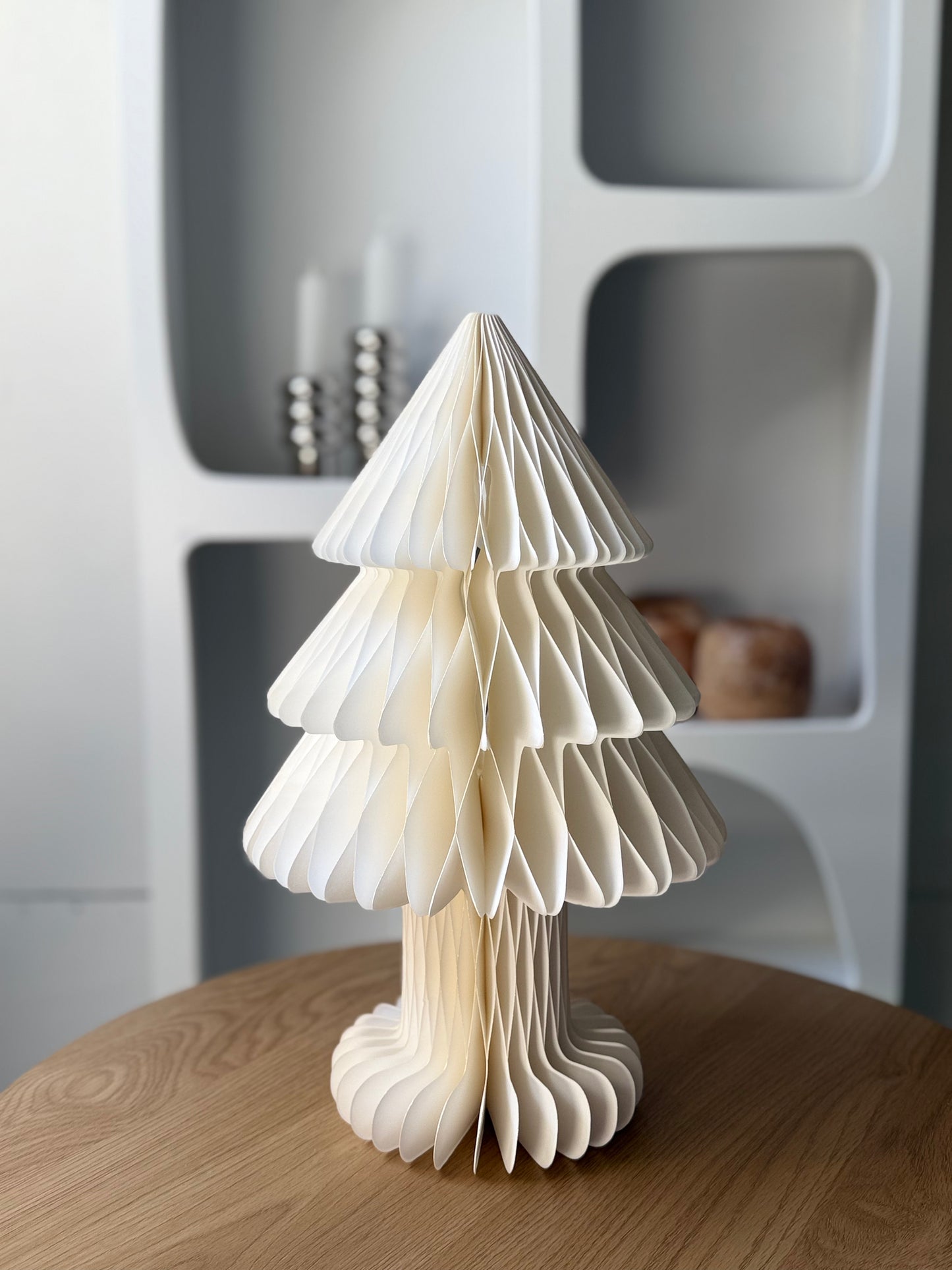 Papieren kerstboom - wit