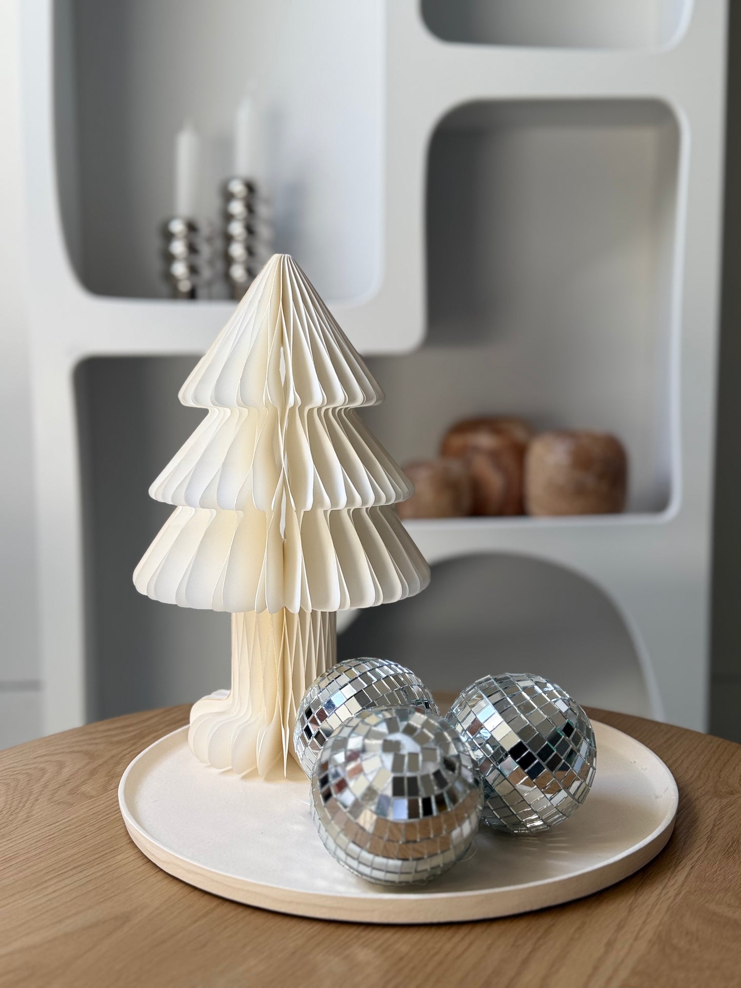 Papieren kerstboom - wit