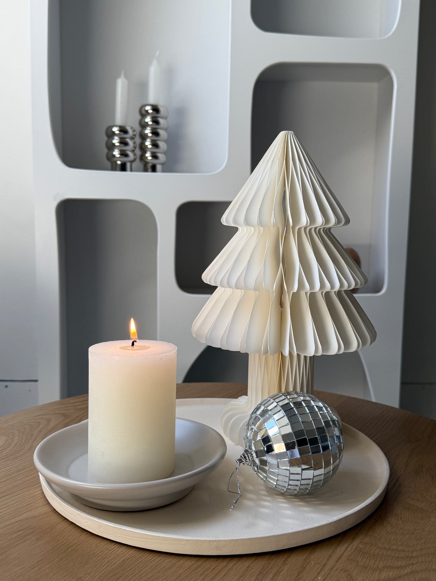 Papieren kerstboom - wit