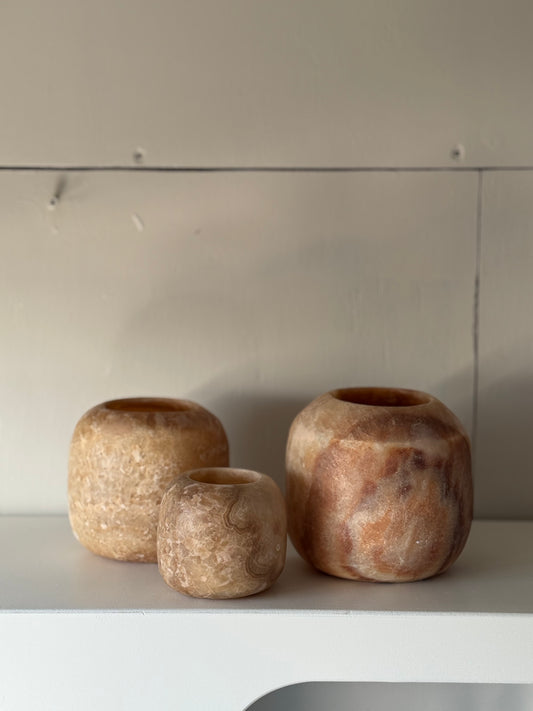 Alabaster Waxinelichthouders