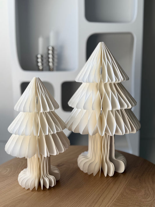 Papieren kerstboom - wit