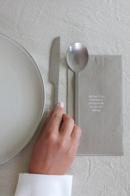 Luxe servetten | Enjoy this moment, tomorrow is.. | 20 stuks