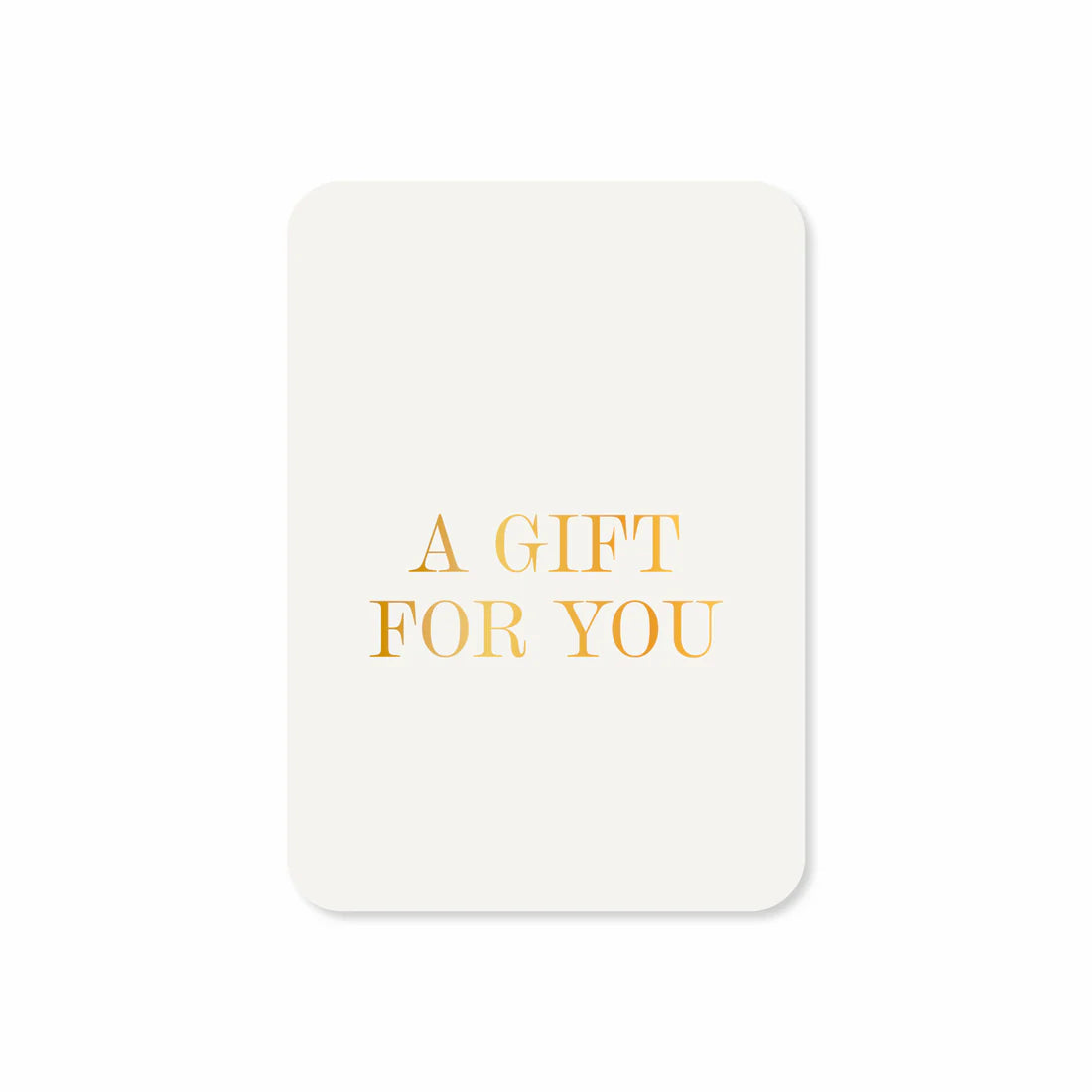 Minikaart  'A gift for you' met goudfolie
